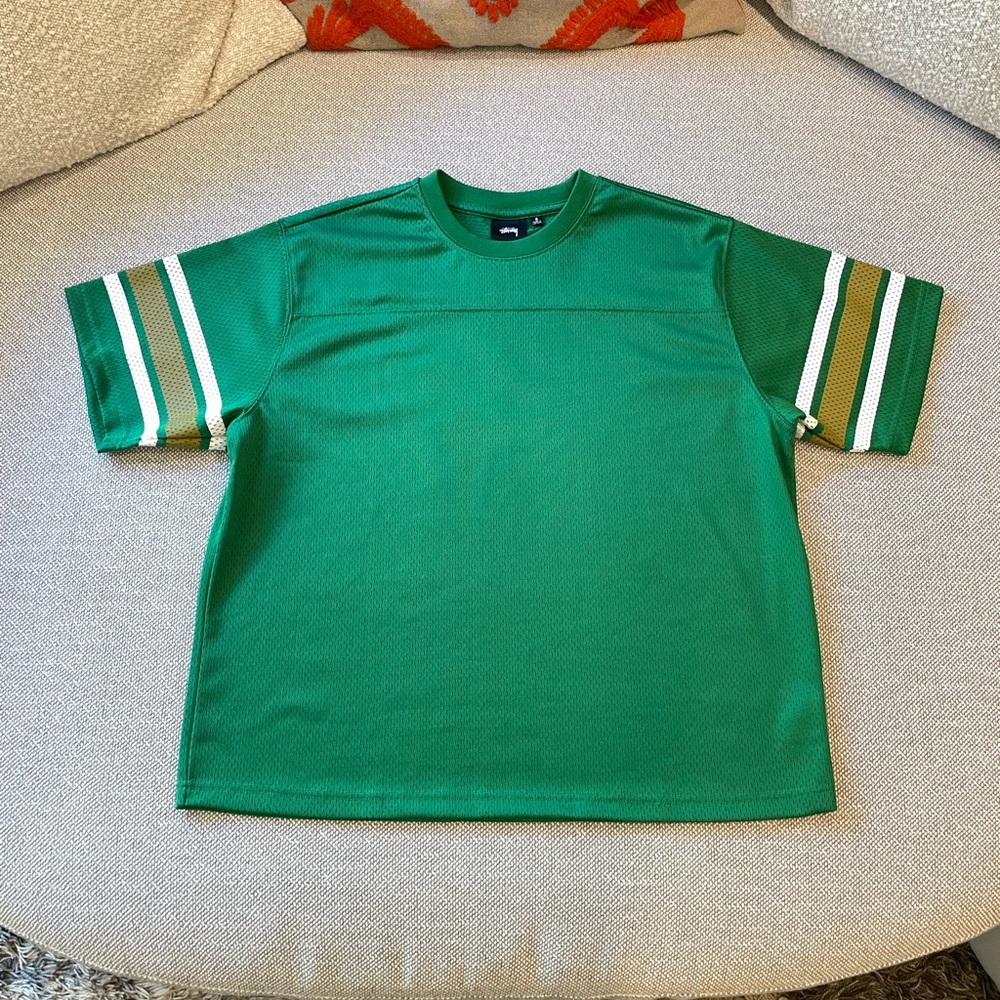 Stüssy Green Mesh Football Jersey